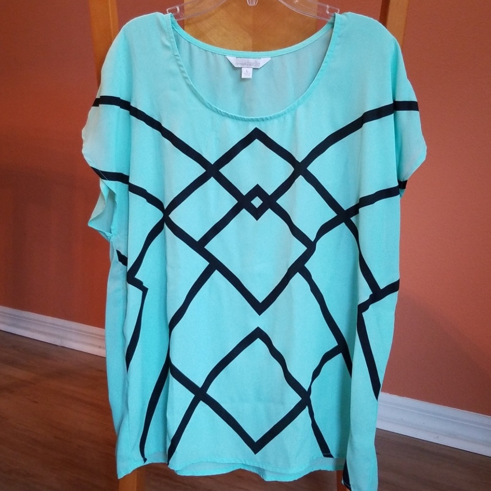 Mint Geometric Top
